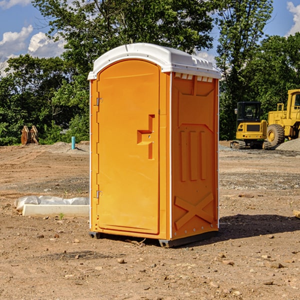 how often are the portable toilets cleaned and serviced during a rental period in Gilliam County Oregon